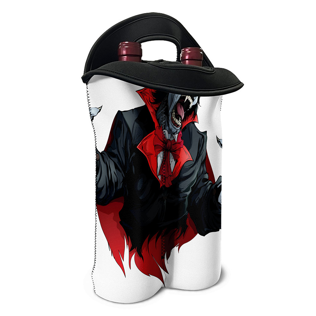 Halloween Evil Vampire Print Double Neoprene Wine Tote