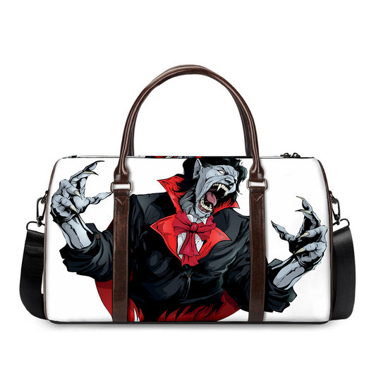 Halloween Evil Vampire Print Duffle Bag