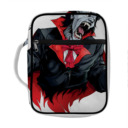 Halloween Evil Vampire Print Front Pocket Bible Bag