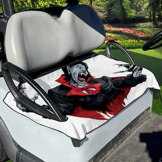Halloween Evil Vampire Print Golf Cart Seat Cover