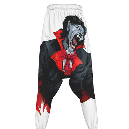 Halloween Evil Vampire Print Hammer Pants