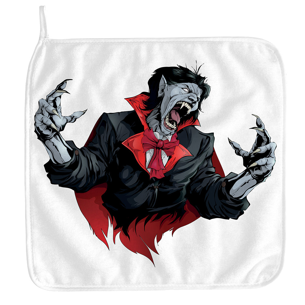 Halloween Evil Vampire Print Hand Towel