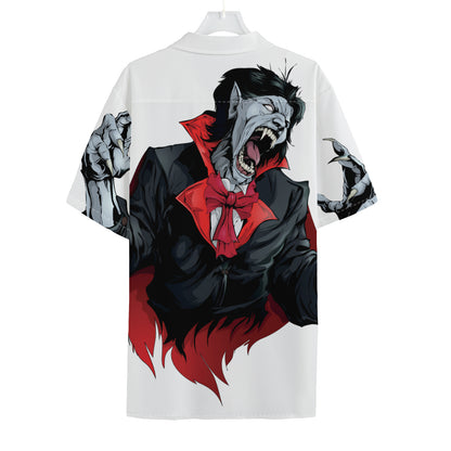 Halloween Evil Vampire Print Hawaiian Shirt