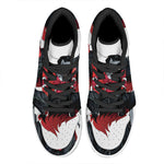 Halloween Evil Vampire Print High Top Leather Sneakers