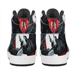 Halloween Evil Vampire Print High Top Leather Sneakers