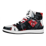 Halloween Evil Vampire Print High Top Leather Sneakers