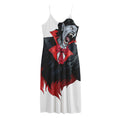 Halloween Evil Vampire Print Jersey Midi Cami Dress