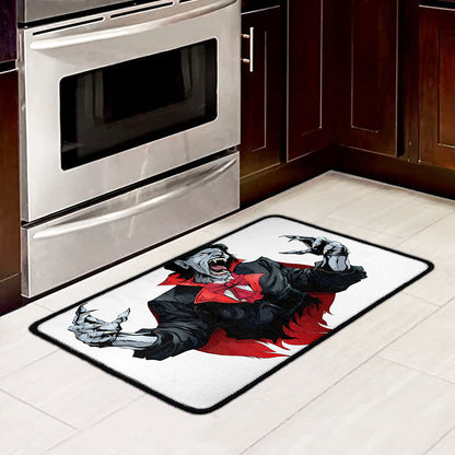 Halloween Evil Vampire Print Kitchen Mat