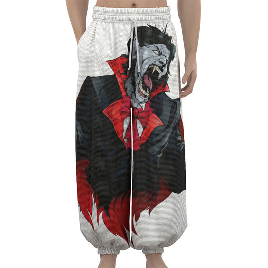 Halloween Evil Vampire Print Lantern Pants
