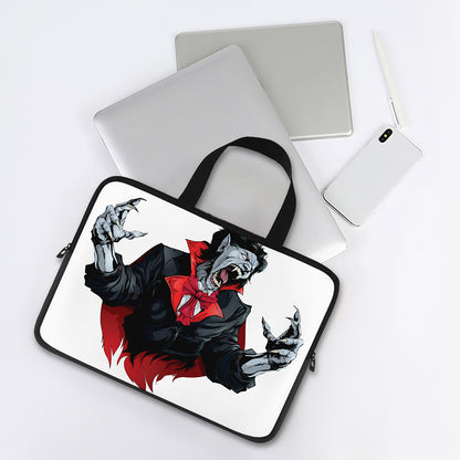 Halloween Evil Vampire Print Laptop Sleeve With Handle