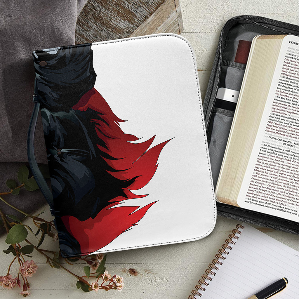 Halloween Evil Vampire Print Leather Bible Cover