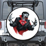 Halloween Evil Vampire Print Leather Spare Tire Cover