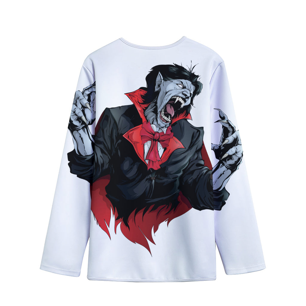 Halloween Evil Vampire Print Long Sleeve Short Coat