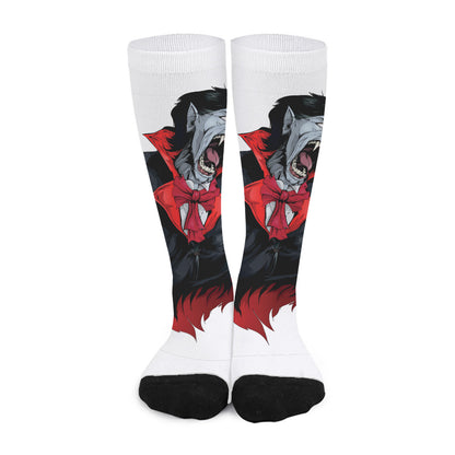 Halloween Evil Vampire Print Long Socks