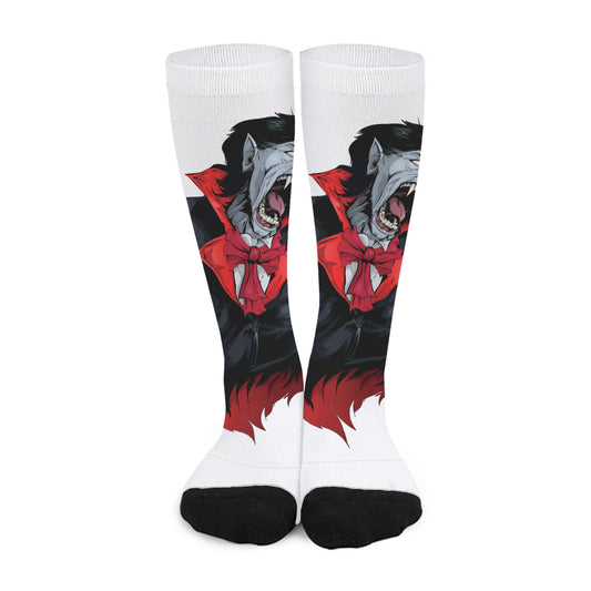 Halloween Evil Vampire Print Long Socks