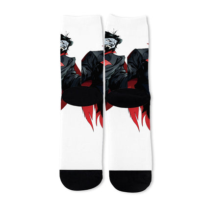 Halloween Evil Vampire Print Long Socks