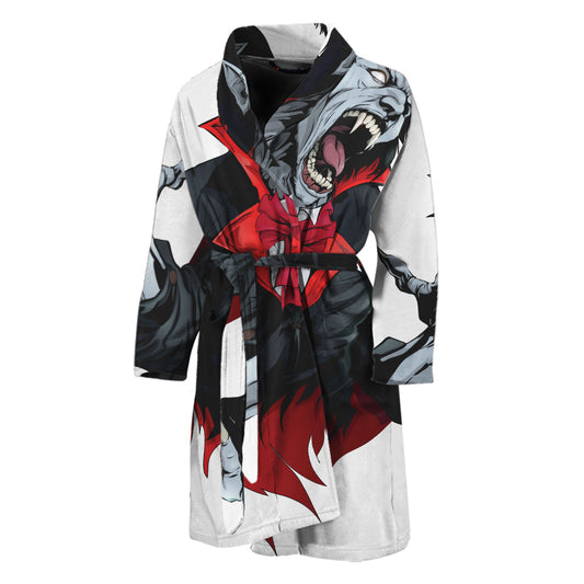 Halloween Evil Vampire Print Men's Bathrobe