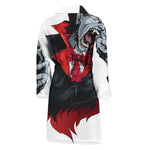 Halloween Evil Vampire Print Men's Bathrobe