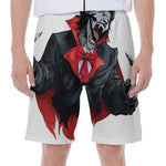 Halloween Evil Vampire Print Men's Beach Shorts