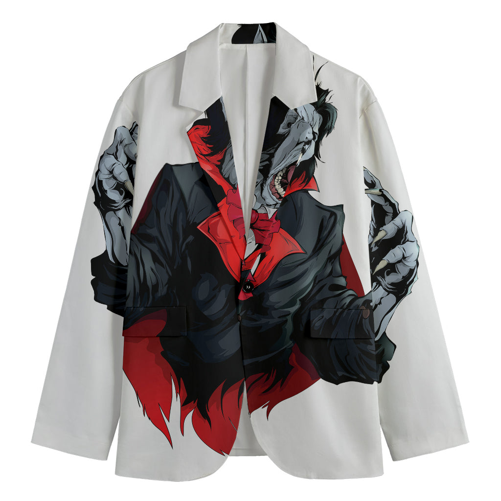 Halloween Evil Vampire Print Men's Blazer