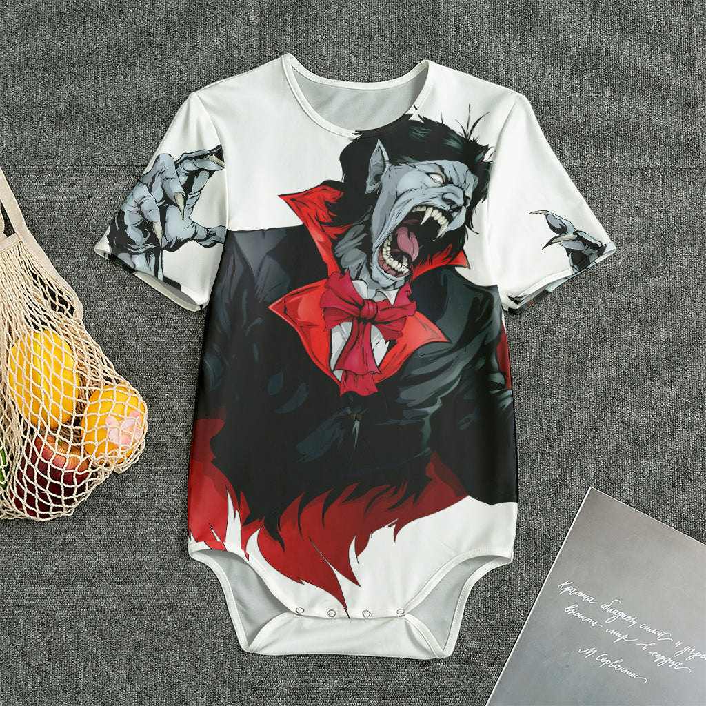 Halloween Evil Vampire Print Men's Bodysuit