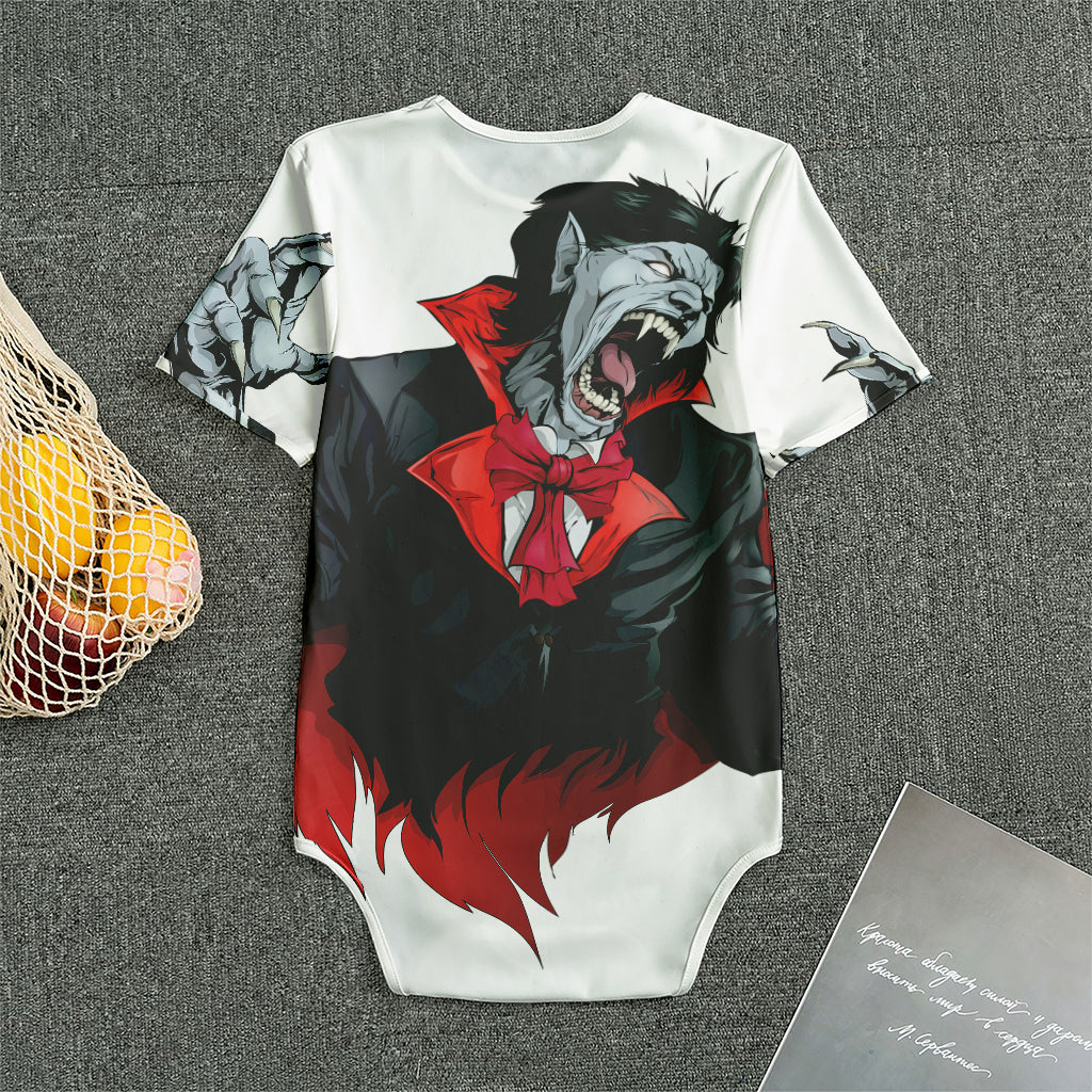 Halloween Evil Vampire Print Men's Bodysuit