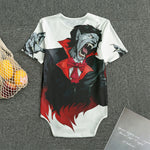 Halloween Evil Vampire Print Men's Bodysuit