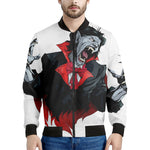 Halloween Evil Vampire Print Men's Bomber Jacket