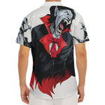 Halloween Evil Vampire Print Men's Deep V-Neck Shirt
