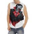 Halloween Evil Vampire Print Men's Fitness Tank Top