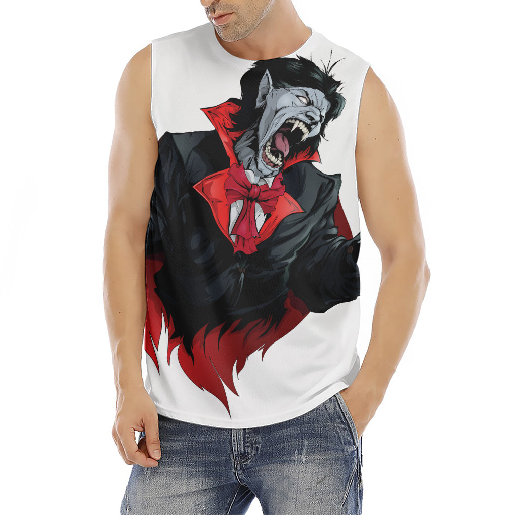 Halloween Evil Vampire Print Men's Fitness Tank Top