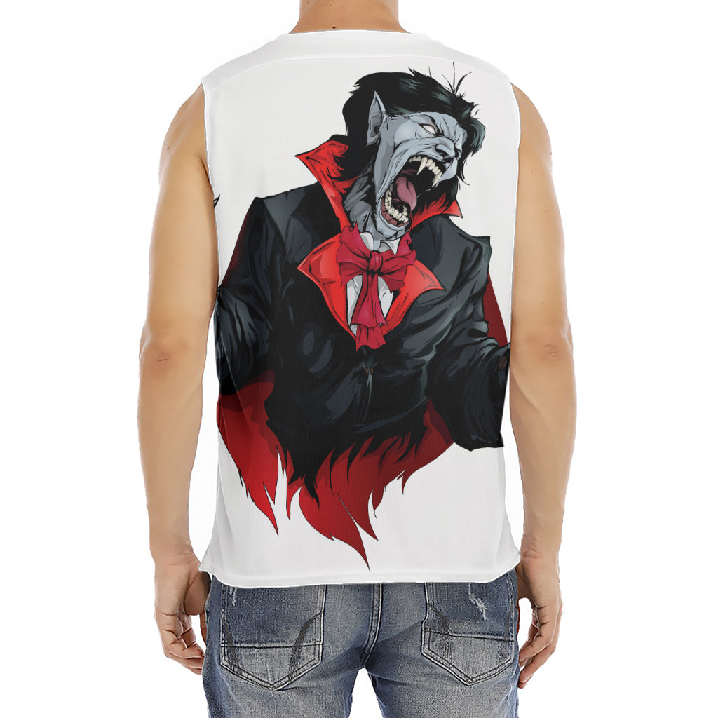 Halloween Evil Vampire Print Men's Fitness Tank Top