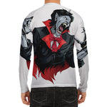 Halloween Evil Vampire Print Men's Long Sleeve Rash Guard