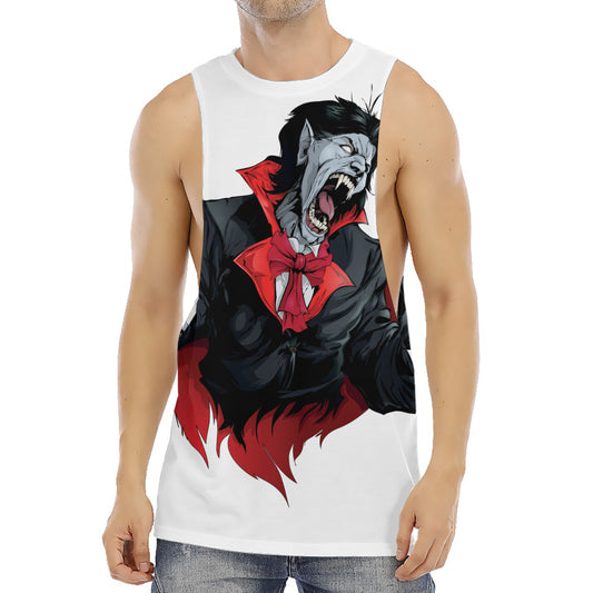 Halloween Evil Vampire Print Men's Muscle Tank Top
