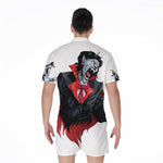 Halloween Evil Vampire Print Men's Rompers
