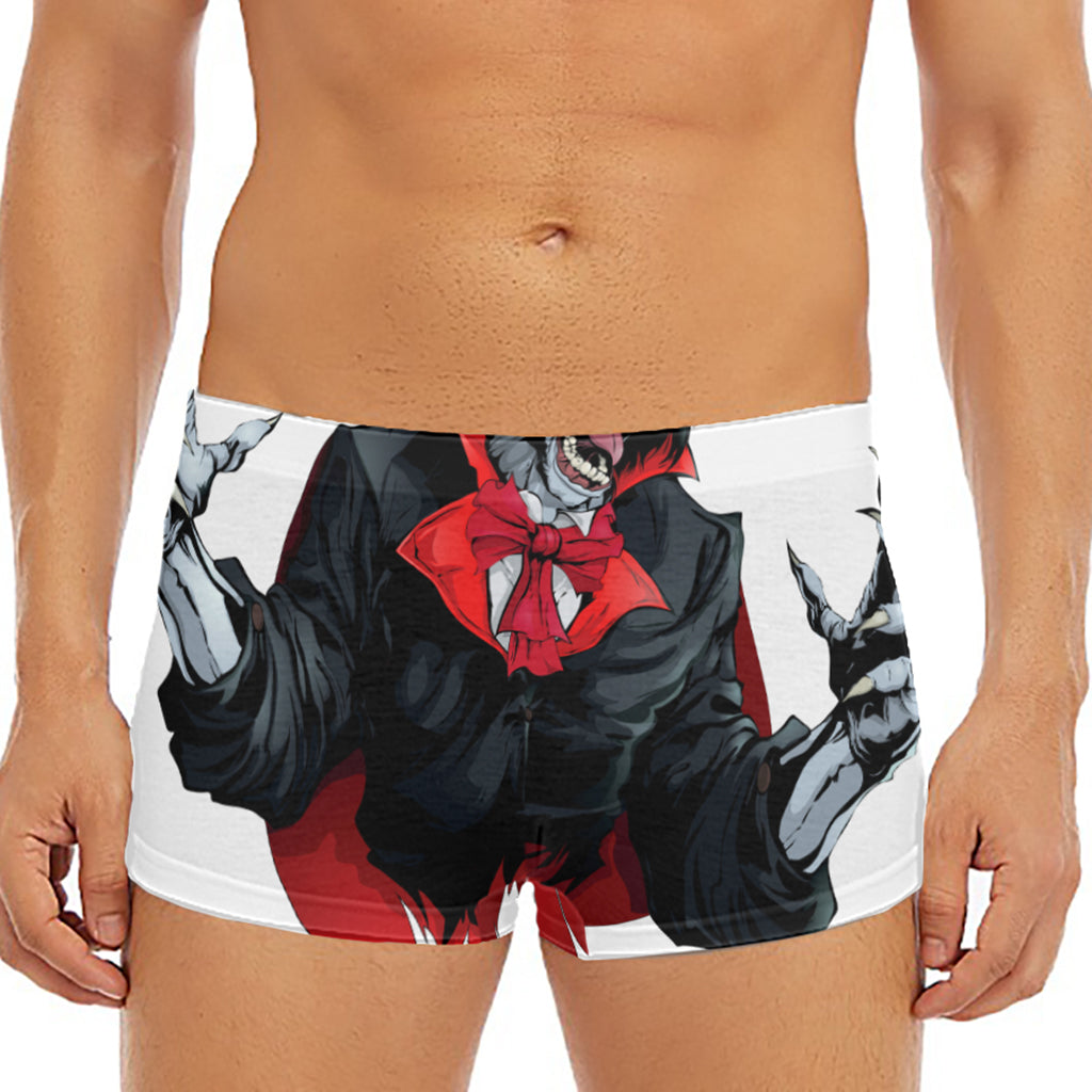 Halloween Evil Vampire Print Men's Short Boxer Briefs