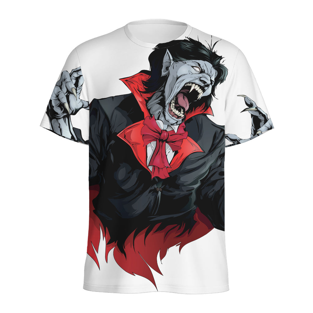Halloween Evil Vampire Print Men's Sports T-Shirt