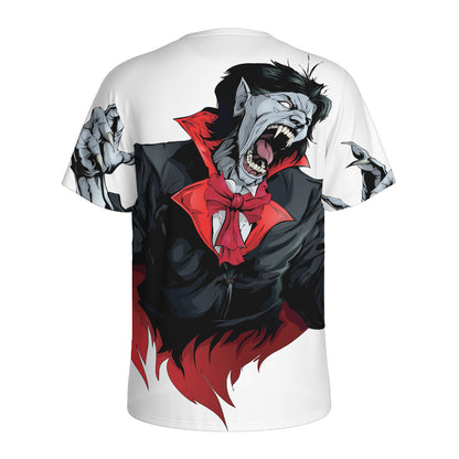 Halloween Evil Vampire Print Men's Sports T-Shirt