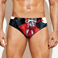 Halloween Evil Vampire Print Men's Swim Briefs
