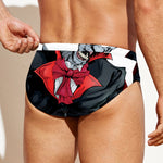 Halloween Evil Vampire Print Men's Swim Briefs