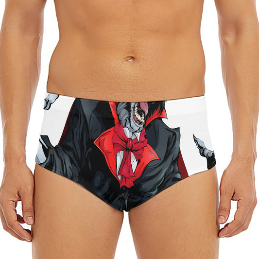 Halloween Evil Vampire Print Men's Triangle Swim Briefs