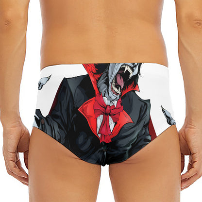 Halloween Evil Vampire Print Men's Triangle Swim Briefs