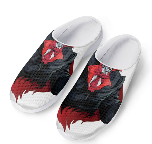 Halloween Evil Vampire Print Mesh Casual Shoes