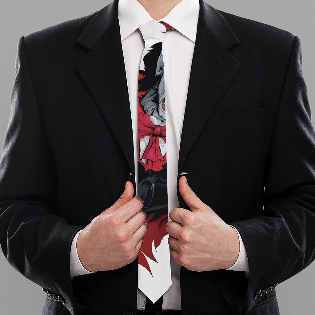 Halloween Evil Vampire Print Necktie