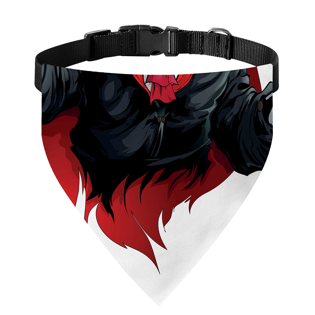 Halloween Evil Vampire Print Over The Collar Dog Bandana