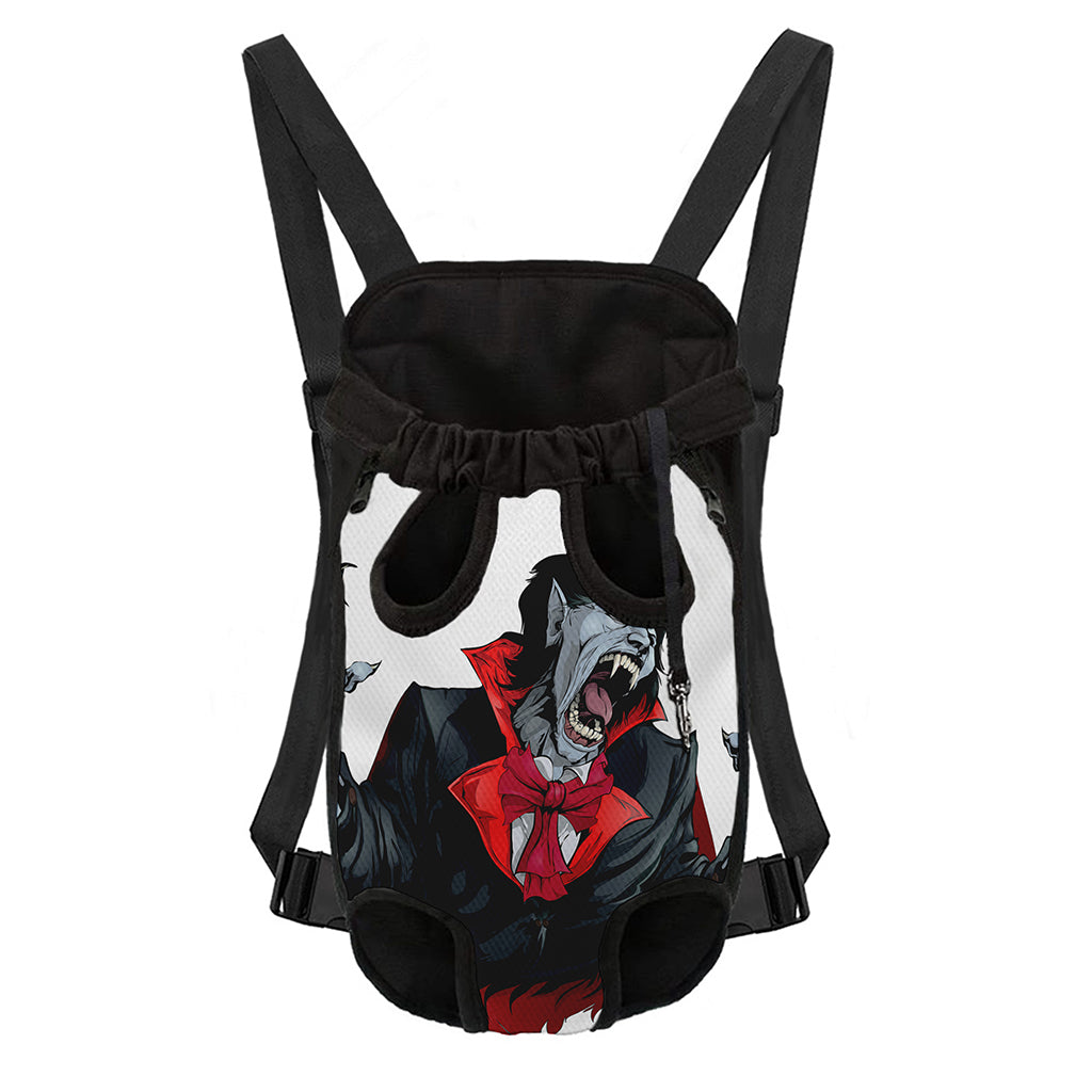 Halloween Evil Vampire Print Pet Carrier Backpack