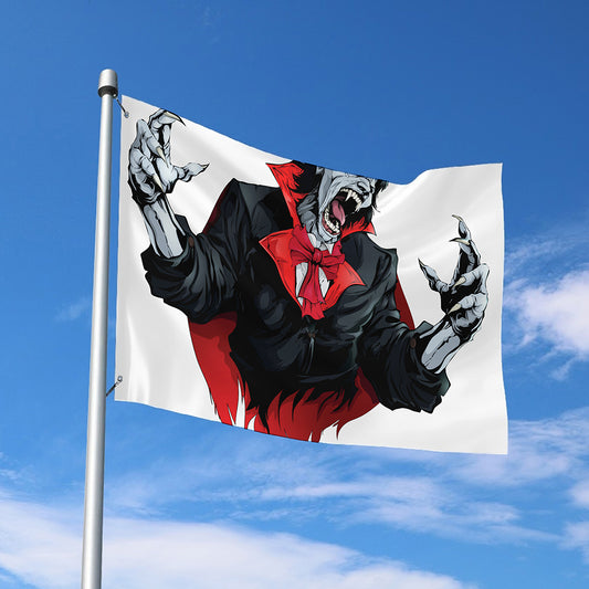 Halloween Evil Vampire Print Polyester Flag