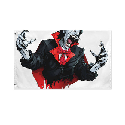 Halloween Evil Vampire Print Polyester Flag