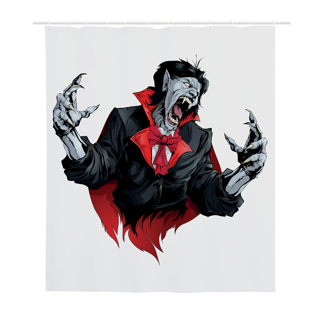 Halloween Evil Vampire Print Polyester Shower Curtain