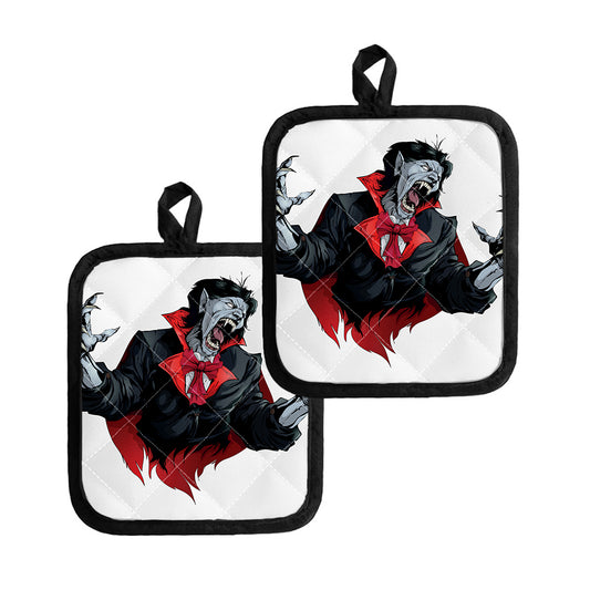 Halloween Evil Vampire Print Pot Holders